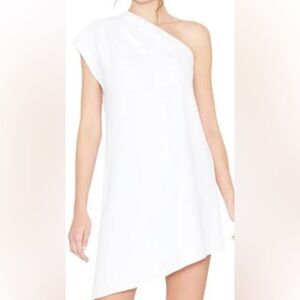 Alice + Olivia Asymmetrical One Shoulder Slip Dress White Size 0